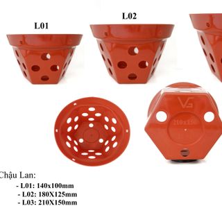 Chậu Nhựa Trồng Lan (21x15cm) -