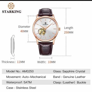 Đồng hồ STARKING nam dây da
