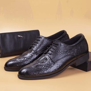 [DA THẬT] GIÀY DA NAM CAO CẤP NHẤT TẠI MANZO STORE - GIÀY DA BÒ DẬP VÂN CÁ SẤU CỰC CHẤT - BẢO HÀNH 12 THÁNG.
