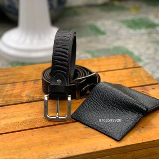 combo ví dây lưng da bò