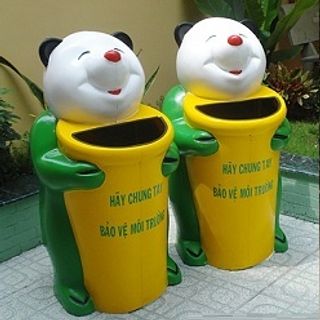 Thùng rác hình cá chép, chim cánh cụt, gấu trúc giá rẻ