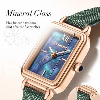 Đồng hồ dây da xanh nữ STARKING