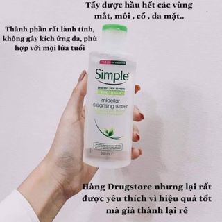 Nước tẩy trang Simple 100ml
