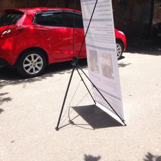 Khung standee 60x160cm treo banner chữ X kiểu dáng Hàn Quốc