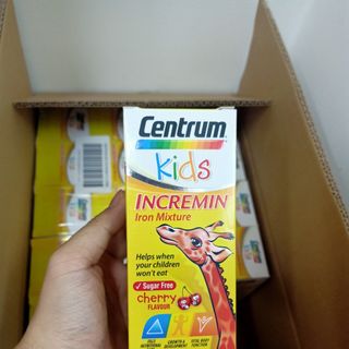 DATE 2023 Siro cho trẻ biếng ăn centrum kids incremin iron mixture cherry flavour 200ml giá sỉ​, giá bán buôn giá sỉ