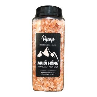 Muối hồng Himalaya nguyên hạt 100% Vipep, không chất tạo màu chuyên dùng sơ chế món ăn, gia vị tẩm ướp 1,1Kg giá sỉ