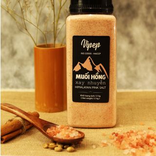 Muối hồng Himalaya nguyên hạt 100% Vipep, không chất tạo màu chuyên dùng sơ chế món ăn, gia vị tẩm ướp 1,1Kg