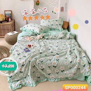 BỘ CHĂN GA COTTON ĐŨI BÈO HÀN QUỐC