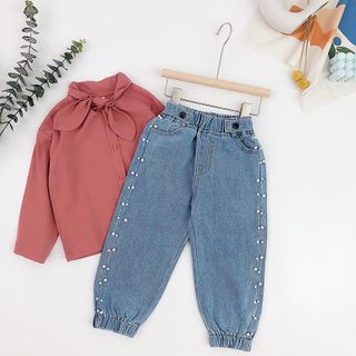 QUẦN JEANS DÀI BO GẤU PHONG CÁCH HQ