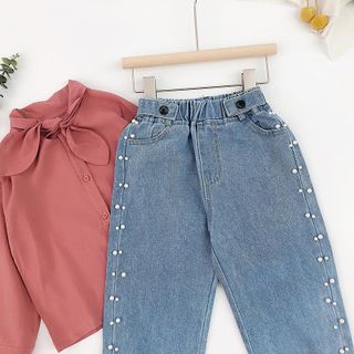 QUẦN JEANS DÀI BO GẤU PHONG CÁCH HQ