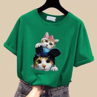 T-shirt Áo thun nữ In hình thú Cưng nhất Mùa HÈ.