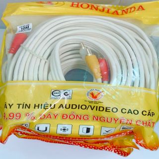 Dây AV HJD 6 đầu - Màu Trắng 10M