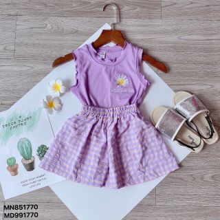 Set áo thêu hoa cúc X short váy giá sỉ