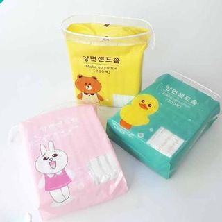 Bông tẩy trang gấu thỏ Silubi 200 miếng