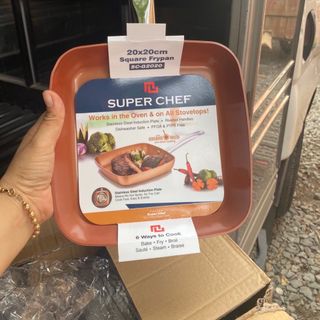 CHẢO VUÔNG SUPER CHEF TRÁNG MEN 20X20CM