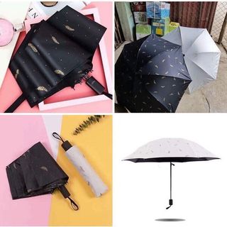 Ô Dù Chống Tia UV 3 Lớp Họa Tiết Hoạt Hình Che Mưa Nắng Có Thể Gấp Gọn