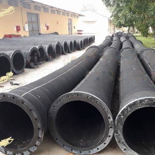 Ống cao su lõi thép phi 250 hút - xả cát, sỏi, bê tông