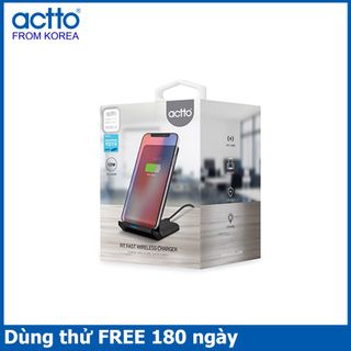 Bộ Sạc Không Dây Tốc Độ Cao Kiểu Dáng Đứng Để Bàn - Fit Fast Wireless Charger Actto MTA-34- HÀNG NỘI ĐỊA HÀN QUỐC giá sỉ