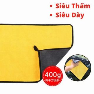 Khăn Lau Xe Microfiber 2 Lớp Chuyên Dụng Vải Mềm Thấm Hút Nhanh 30x40cm - KL30x40
