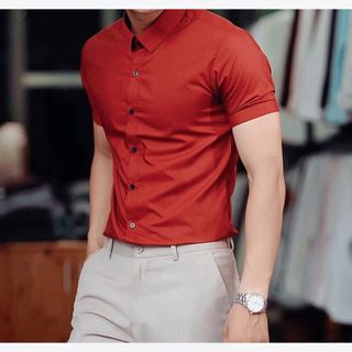 Sơ mi ngắn tay Cam
