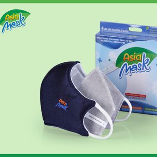 NEW 2020: Khẩu Trang Than Hoạt Tính Asia Mask ( Xanh Đậm )