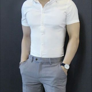 mi ngắn tay trắng