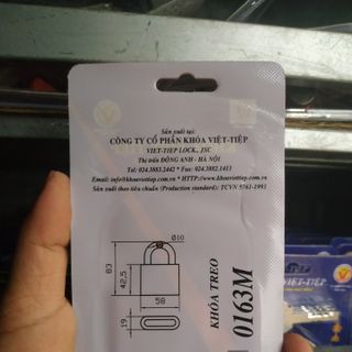 Khoá Việt Tiệp treo đồng 6 phân