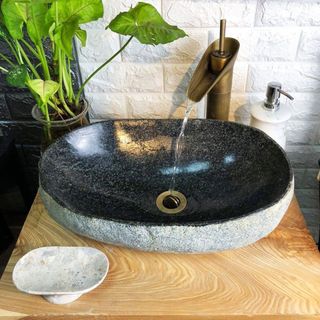 Chậu rửa mặt lavabo đá tự nhiên, đá cuội, đá cẩm thạch cao cấp giá rẻ