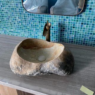 Chậu rửa mặt lavabo đá tự nhiên, đá cuội, đá cẩm thạch cao cấp giá rẻ