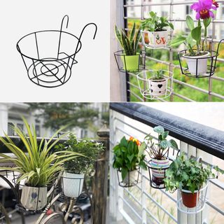 Chậu hoa treo ban công ( sắt sơn tĩnh điện )