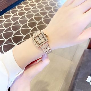 Đồng Hồ Nữ Davena Mặt Vuông Vàng