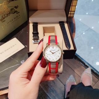 SET Đồng Hồ Nữ Bubery Dây da Cao cấp