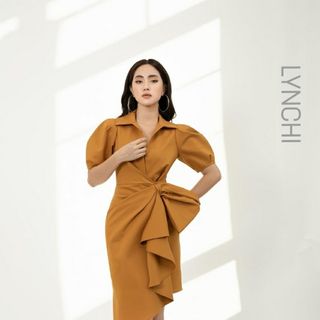 ĐẦM SƠ MI VÀNG BÈO EO