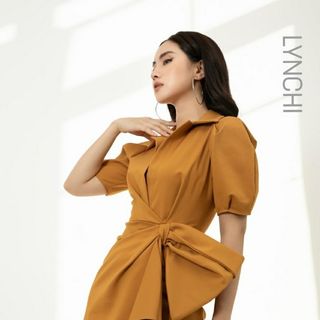 ĐẦM SƠ MI VÀNG BÈO EO