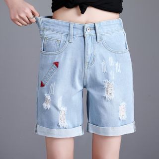 Quần Short Jean nữ thời trang thiết kế đơn điệu, sờn rách phong cách NV0315 giá sỉ