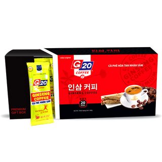 Cà phê nhân sâm 4 in 1 G20 tốt cho phụ nữ và người lớn tuổi giá sỉ