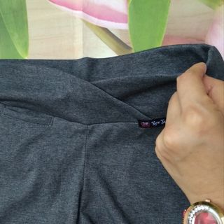 Quần legging bầu cạp chéo thun cotton dáng dài