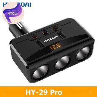 Sỉ Bộ Chia Tẩu Sạc Xe Hơi Huyndai Cao Cấp 3 Tẩu - 2 Cổng USB