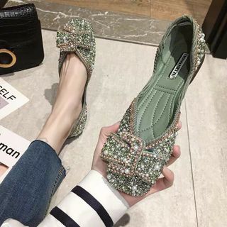 Giày búp bê phối đá (O7T)