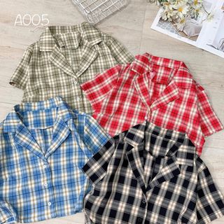 Áo sơmi pijama kẻ sọc caro