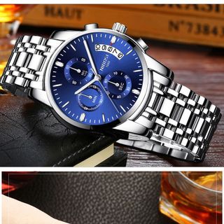 ĐỒNG HỒ NIBOSI - NI010 Đồng hồ nam dây thép NIBOSI LỊCH NGÀY HOT TREND