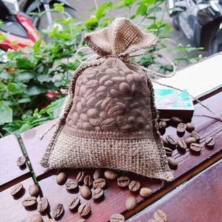 Túi Thơm Cafe Kèm Tinh Dầu Khử Mùi Ô Tô. Văn Phòng Làm Việc