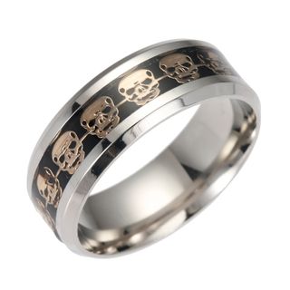NHẪN STEEL HOẠ TIẾT ĐẦU LÂU