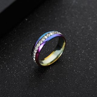 NHẪN STEEL 1 VÒNG ĐÁ
