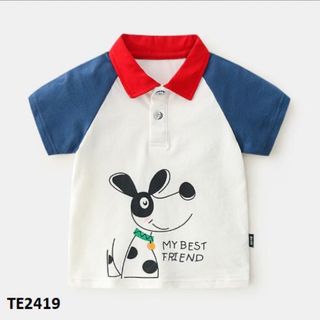 Áo thun cá sấu cổ bẻ in hình mickey đáng yêu
