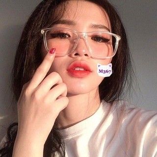 Kính giả cận gọng trong suốt hottrend