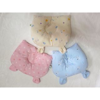 Gối Chống Bẹp Đầu Mipbi Tai Thỏ Chất Cotton, Tháo Được Vỏ Cho Bé