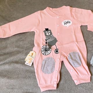 Bộ body dài tay cúc giữa cho bé