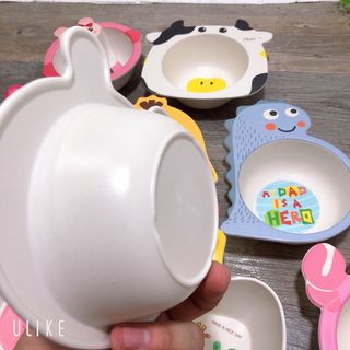 BÁT ĂN DẶM SỢI TRE nhiều hình dễ thương cho bé