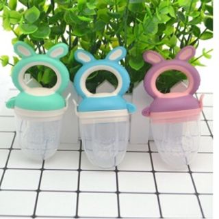 Túi nhai ăn dặm Hình tai Thỏ chống hóc cho bé